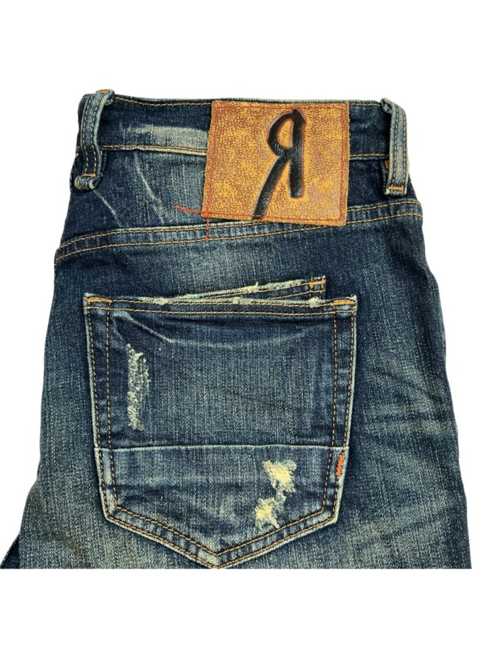 Remix By Rock Revival Slim Straight Distressed Vintage Blue Jeans Womens 30 - Picture 8 of 11